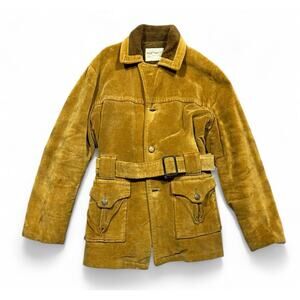 Vintage Northwest Corduroy Sherpa Lined Belted Jacket Womens Large